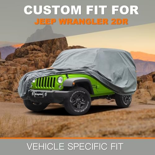 Waterproof Heavy Duty Car Cover Custom Fit Jeep Wrangler 2 Door