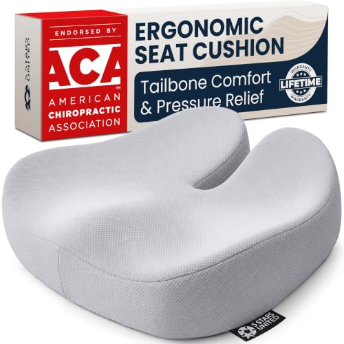 Seat Cushion Memory Foam Chair Cushion for Tailbone Pain Relief