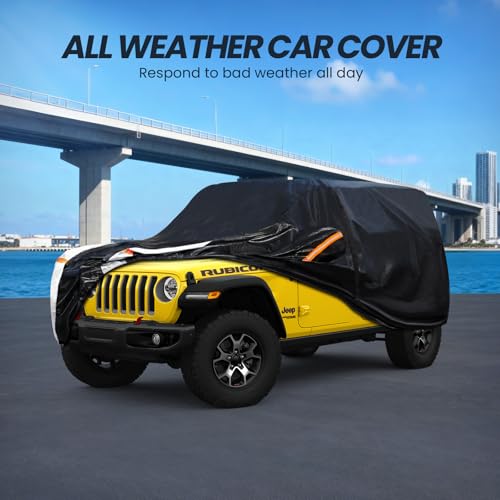 Multi Layer Car Cover Custom Fit for Jeep Wrangler 2 Door CJ YJ JK JL