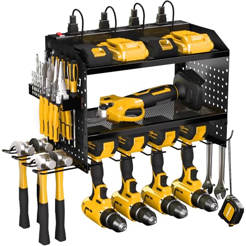 Power Tool Organizer with Charging Station