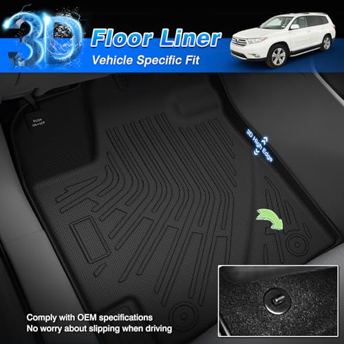 Floor Mats & Cargo Liner Fit for Toyota Highlander