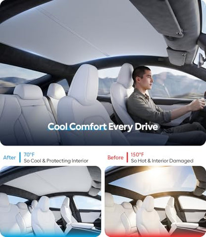 for Tesla Model S Accessories Sunshade Roof