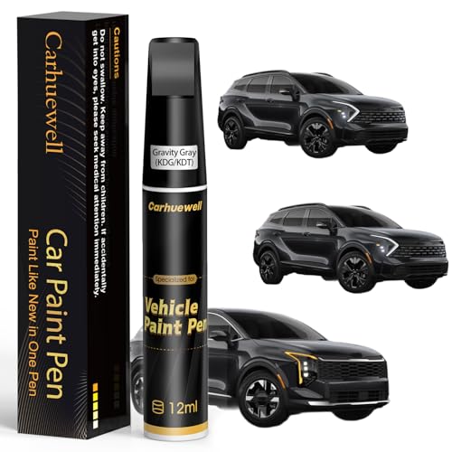 KDG/KDT) Gravity Gray Touch Up Paint Compatible with Kia, Exact Match Car Paint Pen Automotive Scratch Repair Remover Kit Quick & Easy Solution for Vehicle Chips and Nicks
