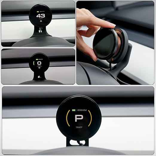 TITA Smart Display for Tesla Model 3 & Model Y with Magnetic Holder, Speed, Battery Level, Blind Spot Warning, Mileage; Zero-Delay Synchronous, OTA Updates, Head up Display for Model 3/Y (2021-2024)