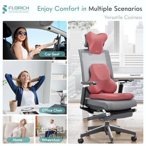 Car Seat Cushion and Lumbar Support Pillow for Office Chair Car