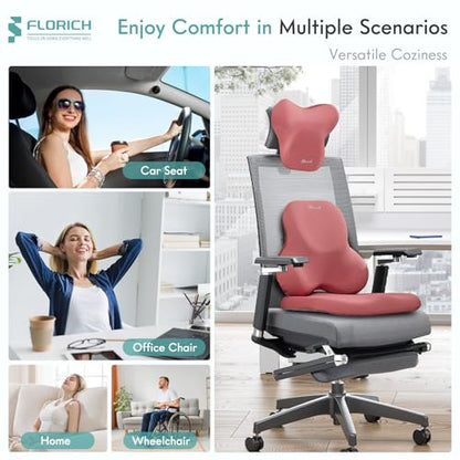 Car Seat Cushion and Lumbar Support Pillow for Office Chair Car