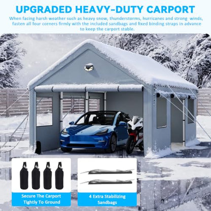 10x20 FT Heavy Duty Carport Canopy