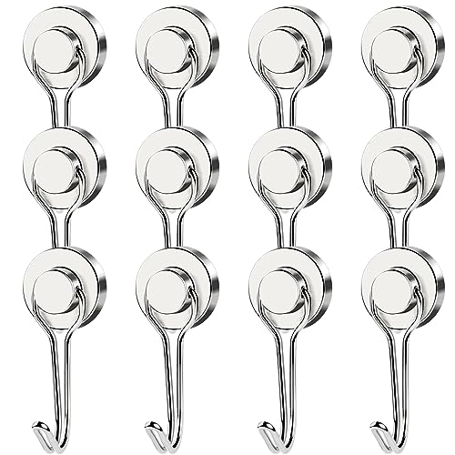 Magnetic Hooks Heavy Duty 40LB+ Swivel Swing Strong Magnet Hook (12 Count)