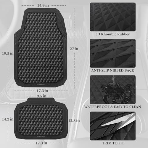 Black Rubber Car Mats