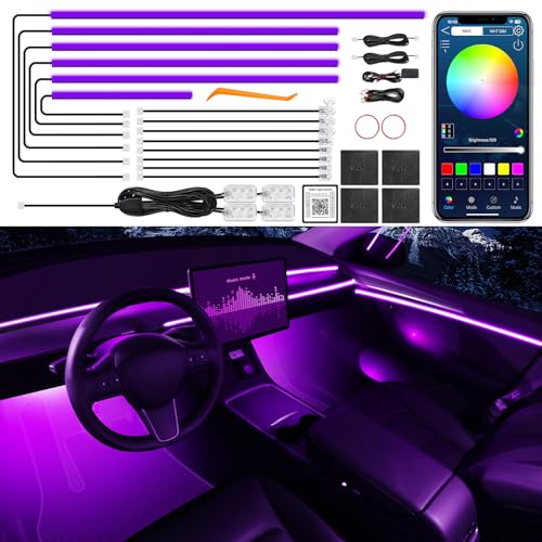 Acrylic Interior Car LED Strip Light with Wireless APP