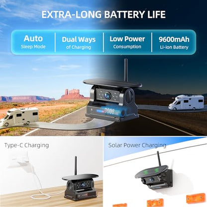 Magnetic Solar Wireless Backup Camera