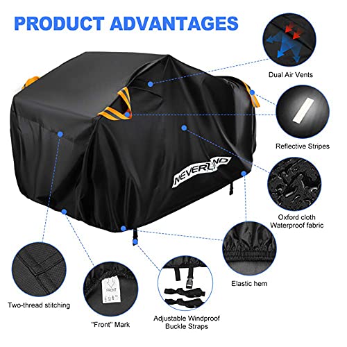 ATV Cover 300D Waterproof Heavy Duty 4 Wheel Quad Cover up to 82"