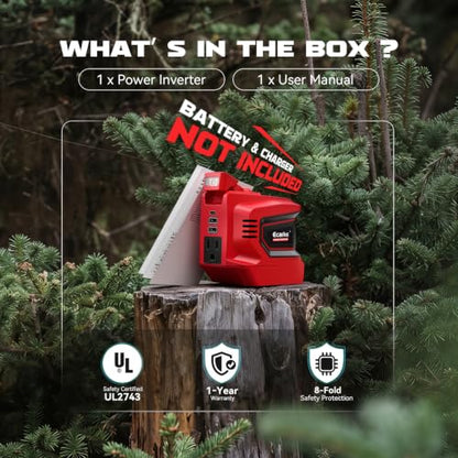 220W Portable Power Inverter Compatible with Milwaukee 18V Battery