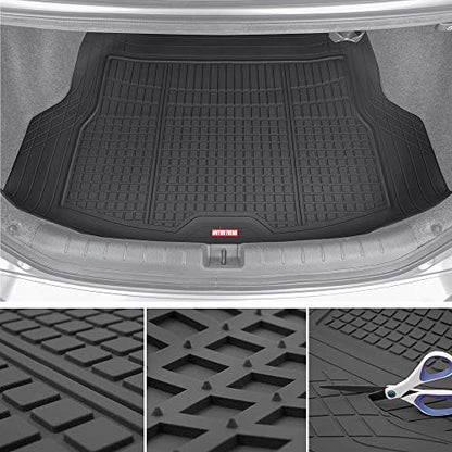 FlexTough Black Floor Mats for Cars & Cargo Mat Full Set
