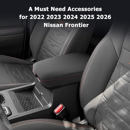 2025 2026 Frontier Center Console Cover Compatible with 2022 2023 2024 2025 2026 Nissan Frontier Accessories Armrest Console Cover Pets Scratch Resistant