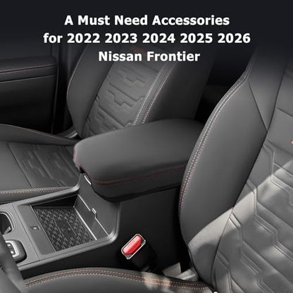 2025 2026 Frontier Center Console Cover Compatible with 2022 2023 2024 2025 2026 Nissan Frontier Accessories Armrest Console Cover Pets Scratch Resistant
