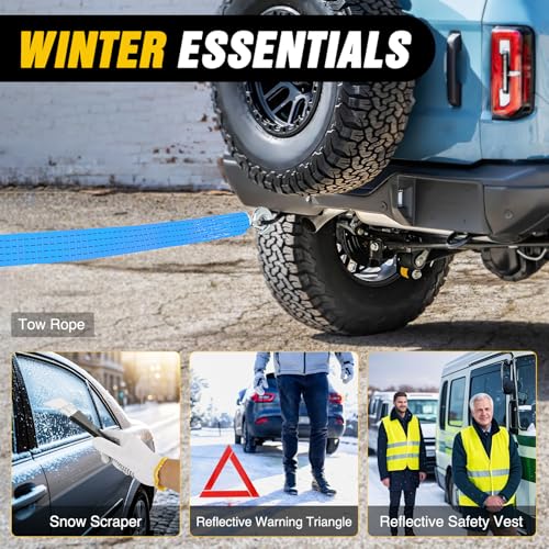 Car Roadside Emergency Kit with Jumper Cables Air Compressor
