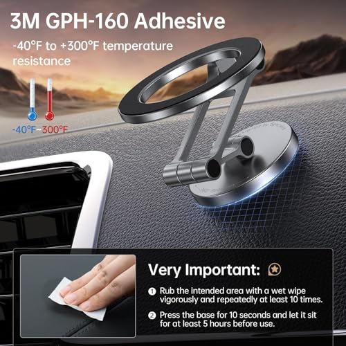 Fits MagSafe Car Mount Magnetic Phone Holder for Dash and Tesla
