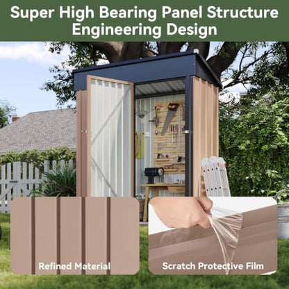 5’x3’ Shed Outdoor Storage Shed