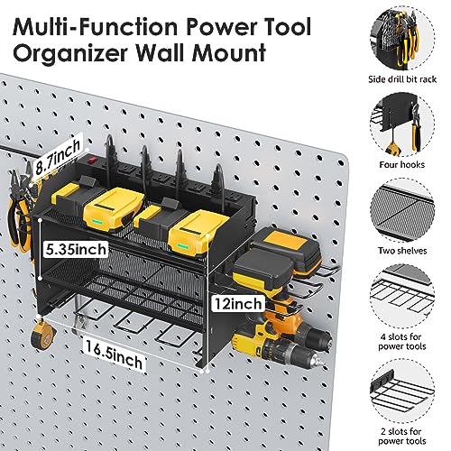 Modular Power Tool Organizer Wall Mount Charging Station