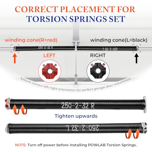 Garage Door Torsion Springs Pair (2 Count)