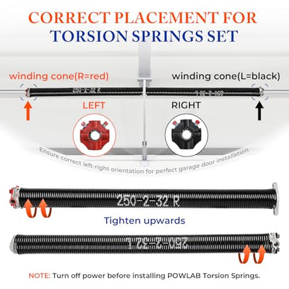 Garage Door Torsion Springs Pair (2 Count)