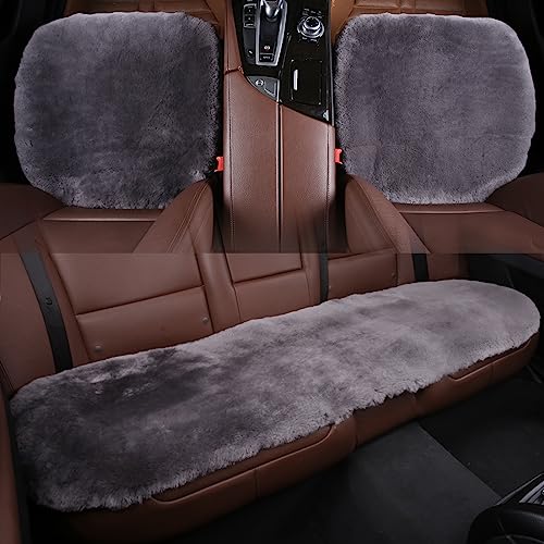Genuine Sheepskin Car Rear Seat Cover for Fuzzy Fur Wool Cushion