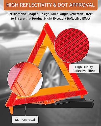 3 Pack Safety Triangles DOT Approved