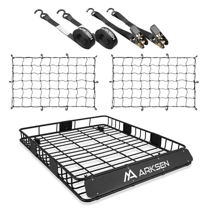 64" x 50" x 6" Extra Wide Roof Rack Basket with Extension