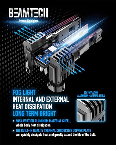 H11 Bulb H8 H9 Fog Light Fanless in Line 6500K White Pack of 2 (2 Count)