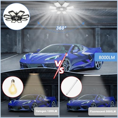 LED Garage Lights 8 Panels 2 Pack (2 Count)