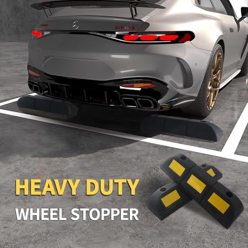 Rubber Parking Stopper for Garage 4 Pack
