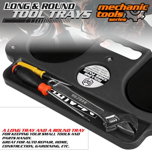 Rolling Knee Creeper Durable Knee Pads with Full 360 Degree Turn Casters and Tool Tray