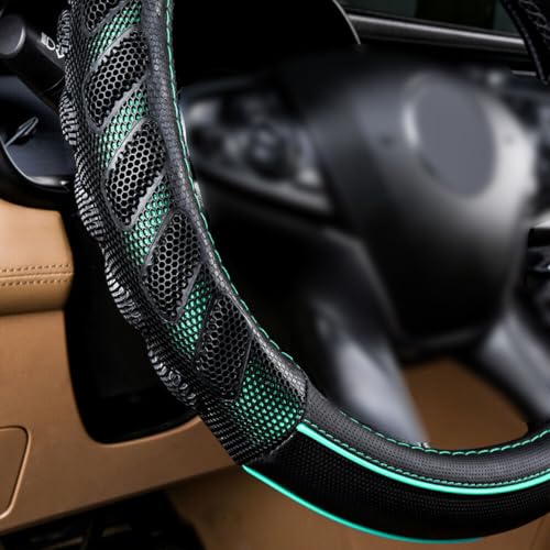 car Steering Wheel Cover Faux Leather Massage Universal fit 3D Honeycomb Hole Anti
