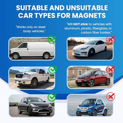2-Pack, (12x18 in) Custom Laminated Car Magnets for Business Advertising