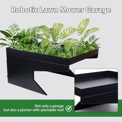 Weatherproof Robotic Lawn Mower Garage With Planter Compatible For All Robotic Lawn Mower Heavy