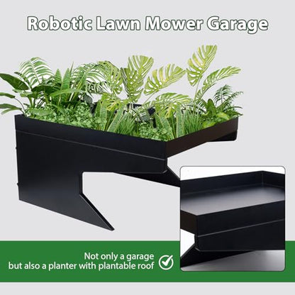 Weatherproof Robotic Lawn Mower Garage With Planter Compatible For All Robotic Lawn Mower Heavy