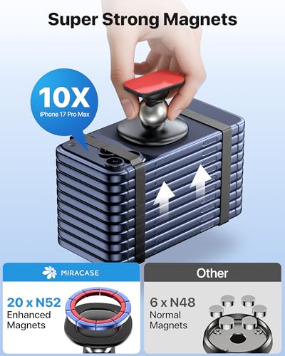 for MagSafe Car Mount【Strong Magnets】 Magnetic Phone Holder for Dashboard