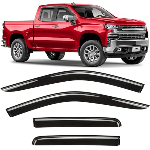 Tape on Extra Durable Rain Guards for Trucks Chevrolet