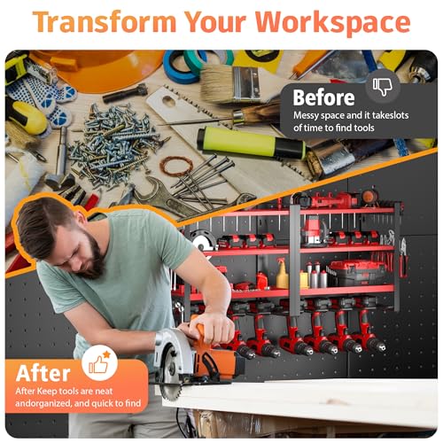4 Layer Power Tool Organizer Wall Mount