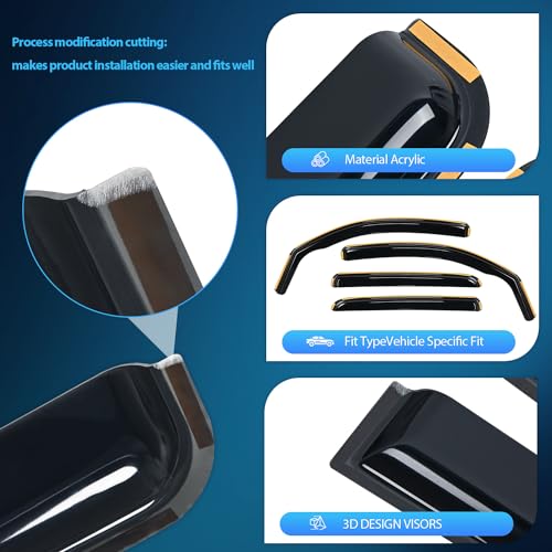 in Channel Rain Guards for Toyota Tacoma 2016