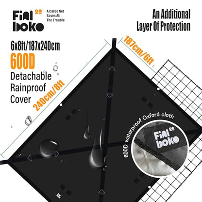Highly Elastic Cargo Net for Pickup Truck Bed