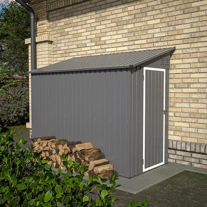 4x8 FT Lean to Metal Shed