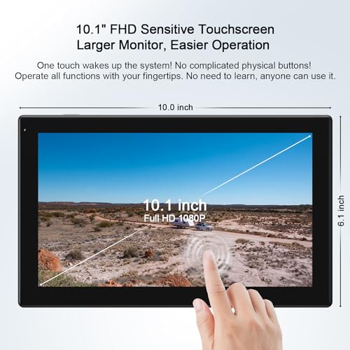 10" HD 1080P Magnetic Solar Wireless Backup Camera 1 Min DIY Install