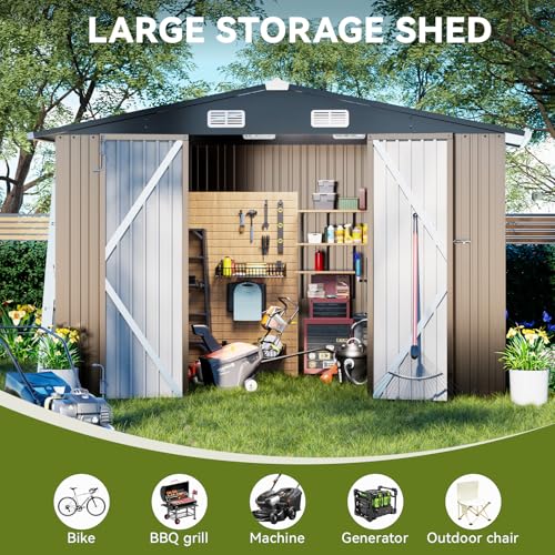 Shed Outdoor Storage Shed Metal (2 Count)