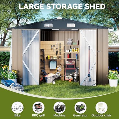 Shed Outdoor Storage Shed Metal (2 Count)
