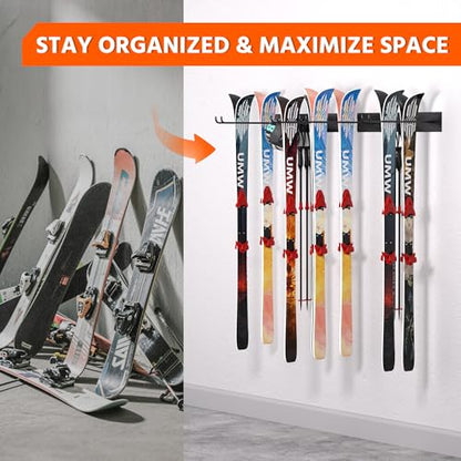 Ski Rack Wall Mounted Ski Storage Rack