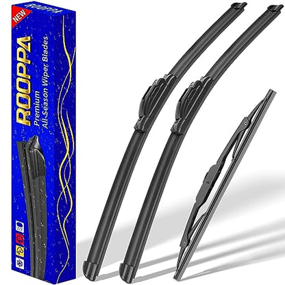 3 Wipers Fits Jeep Patriot 2007