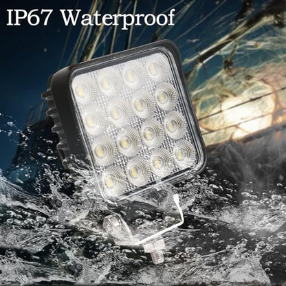 4.3" 12v Flood Light for Tractor (4 Count)