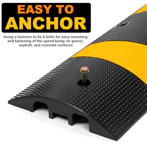 2 Channel Rubber Speed Bumps Humps (2 Count)